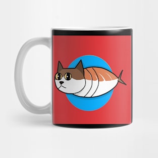 fish shaped cat Mug